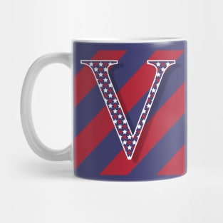 Old Glory Letter V Mug